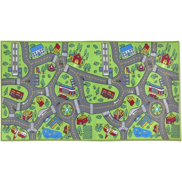 Kids Rug Carpet Playmat City Life Learn Have Fun Safe, Children's Educational - Picture 7 of 8